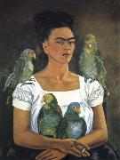 Frida Kahlo Me and My Parrots china oil painting reproduction